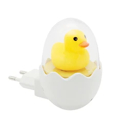 Lampe LED en forme de canard jaune avec télécommande, luminaire décoratif d'intérieur, idéal pour une chambre d'enfant 