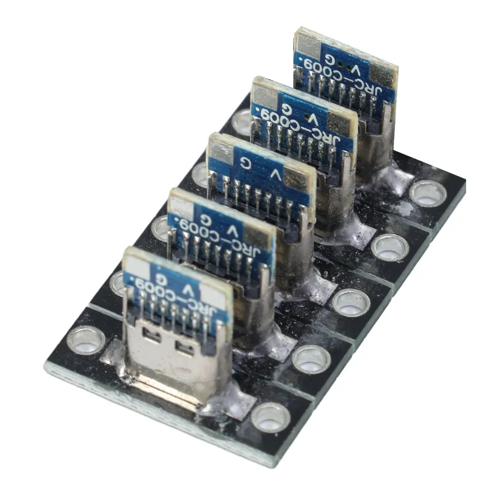 USB Type C Socket with Screw Fixing Plate - Pack of 5 Female Connectors