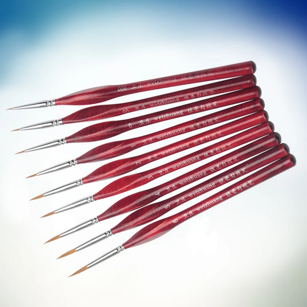 

Brush Paint Brushes Detail Painting Fine Set Watercolor Miniature Oil Acrylic Detailing Kit Hair For Model Drawing Miniatures