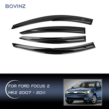 Weathershields For Ford Focus MK2 2007 2008 2009 2010 2011 Side Window Visor Vent Awnings Rain Guard Deflector Shelters Shades 1