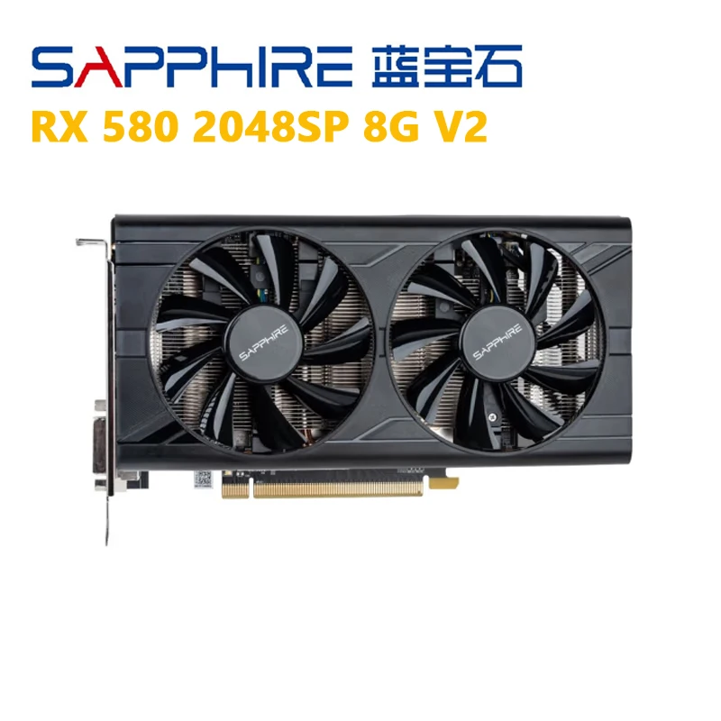 

SAPPHIRE RX580 8GB V2 Graphics Cards 256Bit GDDR5 Video Card for AMD RX 500 series RX 580 8G D5 V2 1284MHz 7000MHz PC Maps Used