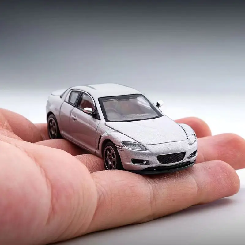 마쓰다 RX8 RX-8 스포츠카 합금 자동차 모델, 다이캐스트 장난감 시뮬레이션, 소형 체중계 자동차 모델, 미니어처 모델 수집품 선물, 1/64