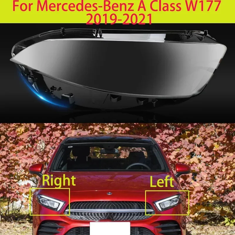 

For Mercedes-Benz A Class W177 2019-2021 Car Headlight Lampshade Car Headlight Glass Repair Kit W177 Lens Shell