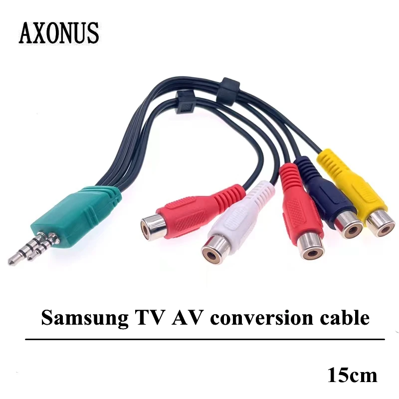 Adatto Per Samsung Lcd Tv Av Component Video Signal Cable (3.5Mm + 2.5Mm) A 5 (3 + 2) Double Eended Rca Copper Core