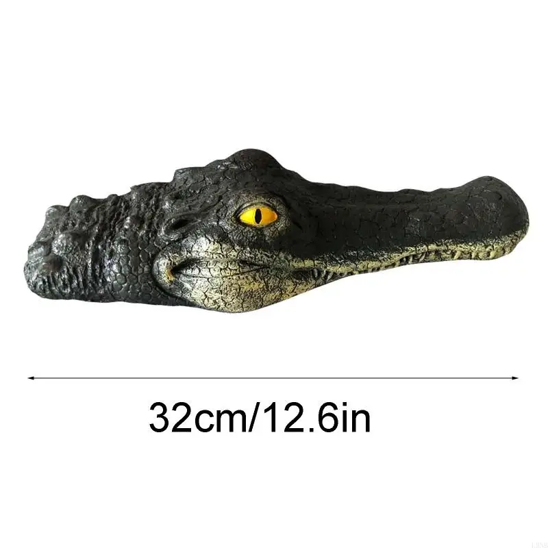 L9NB Floating for Crocodile for Head Water Decoy Simulation Realistic Pond Pool Garden Art Decoration