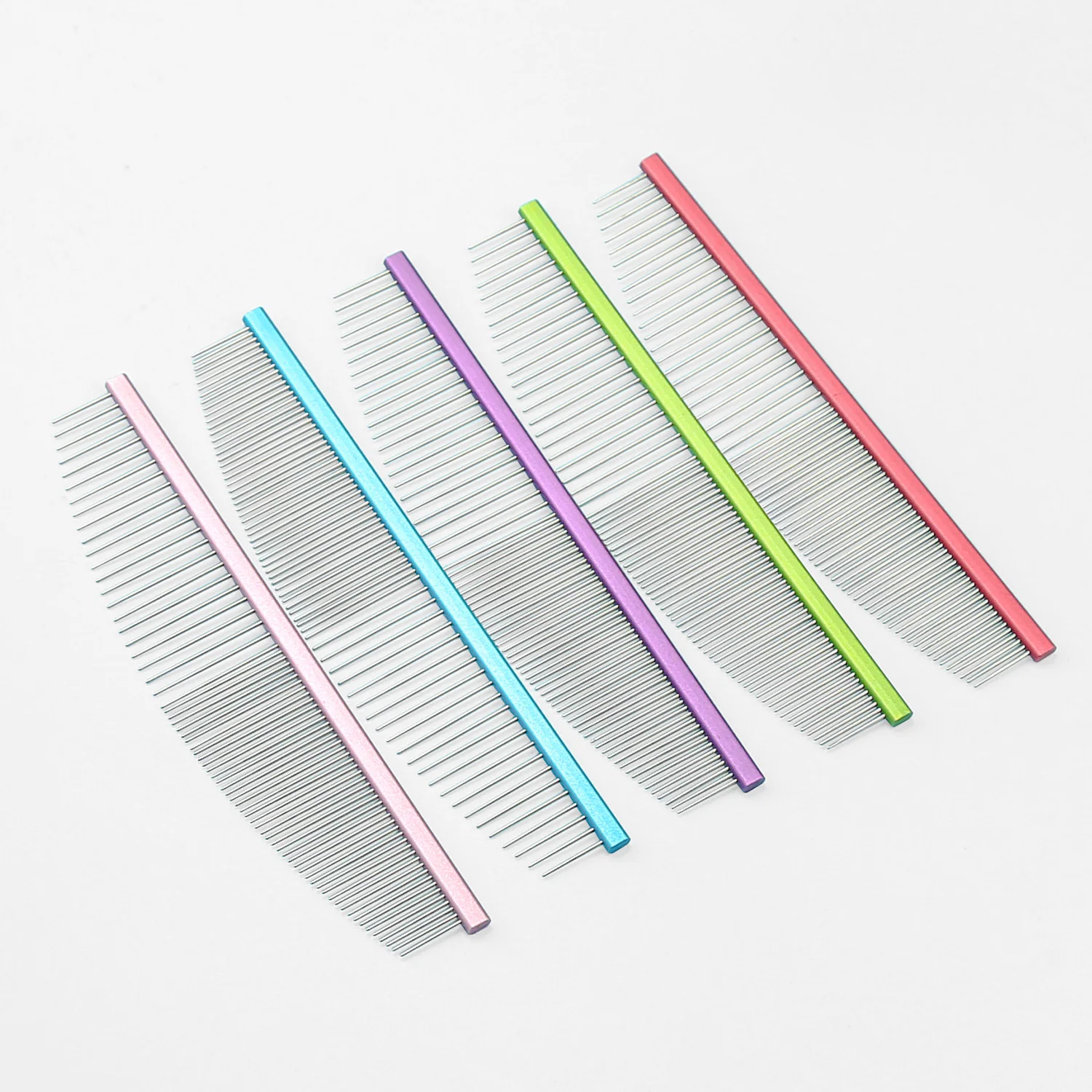 애완 동물 문 빗 스테인레스 스틸 얇은 치아 고양이 개 얼굴 머리 손질 빗 세부 정보 관리 작은 애완 동물 빗 라운드 팁