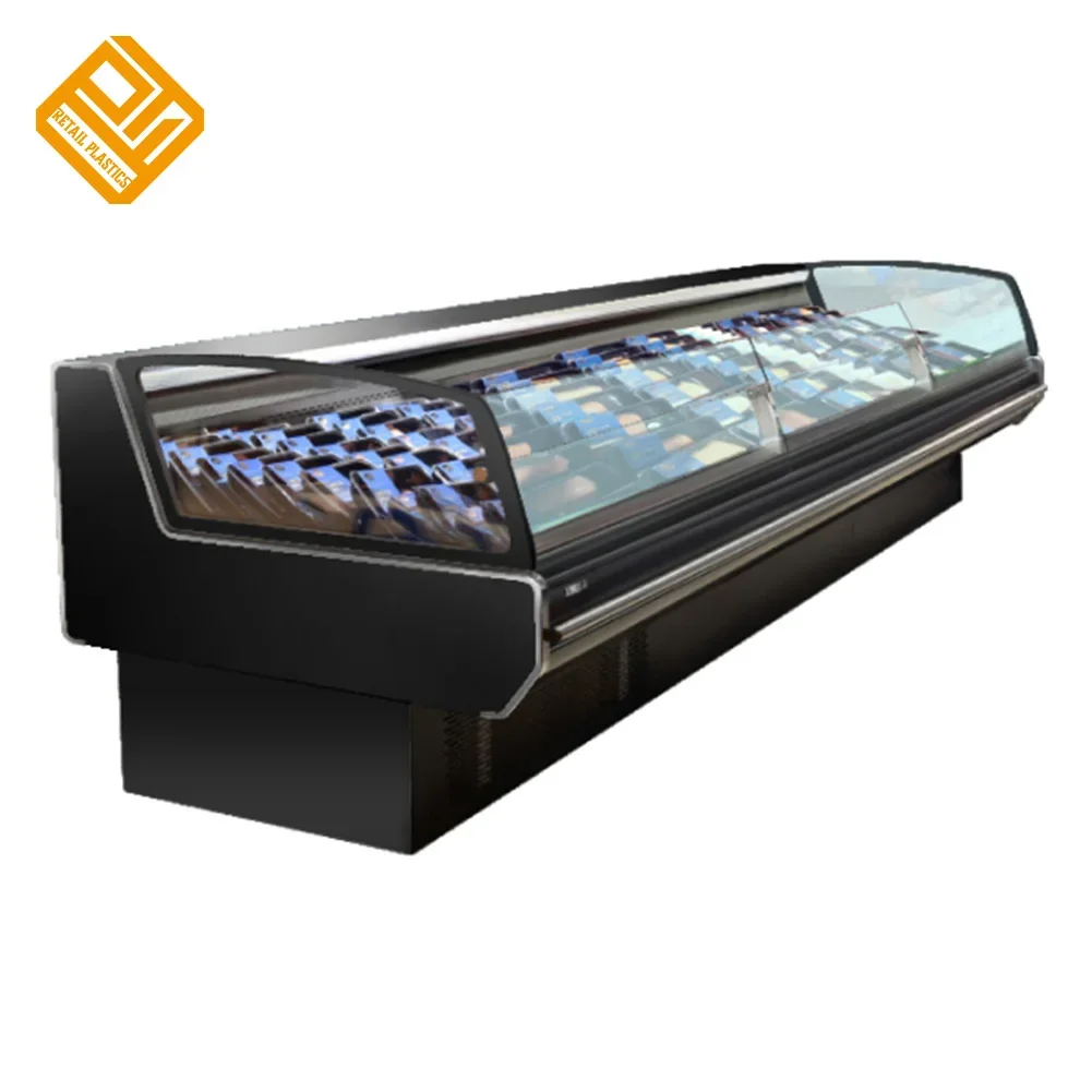 Supermarket Fresh Meat Display Refrigerator Deli Freezer Seafood Fish Counter Display Chiller Cabinet - Image 3