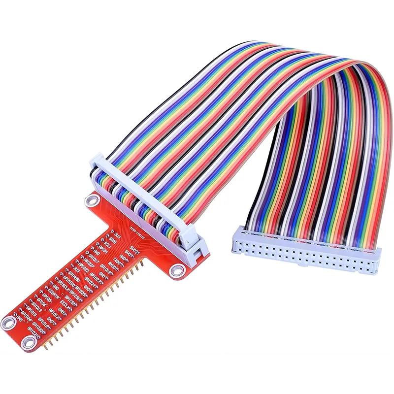 라즈베리 파이 5 GPIO 확장 보드 키트 - 40핀 T형 어댑터 + 20cm 40핀 리본 케이블 파이 2,3,4,5용