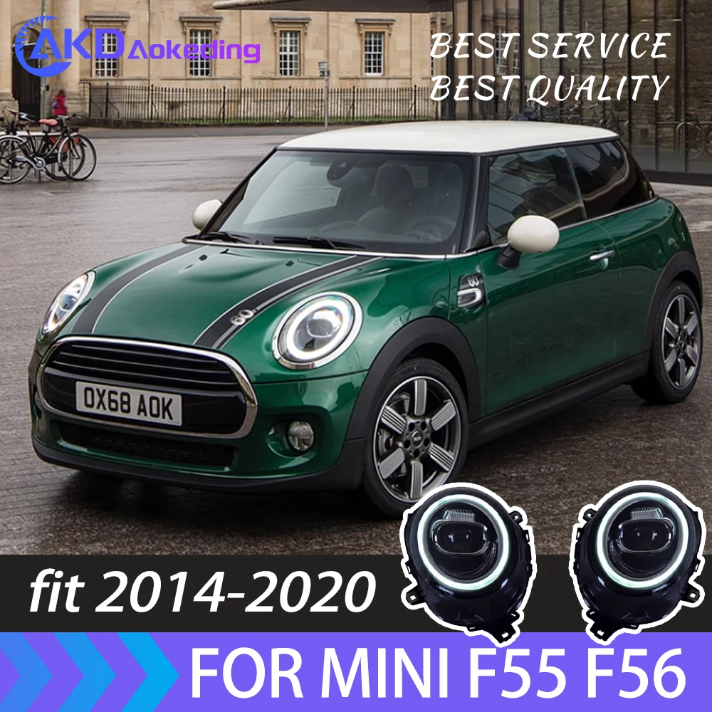미니 F56 용 자동차 스타일링 헤드라이트, LED 헤드라이트 2014-2020 F55 F57 헤드 램프, DRL 신호 프로젝터 렌즈, 자동차 액세서리 