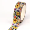 2025 NEW 1PC 10M Decor Wild Flowers Paper Washi Tapes Set for DIY Scrapbooking Adhesive Masking Tape Cute Journaling Stationery 6