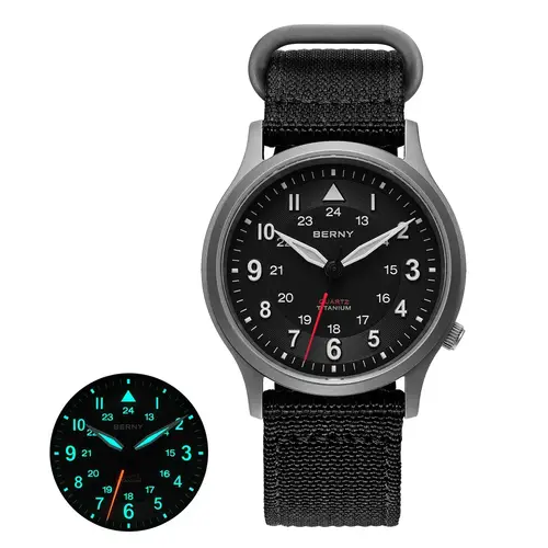 BERNY Full Titanium Watches for Men Outdoor Quartz Men's Field Wristwatch VH31 Super Luminous Sapphire Easy Read Watch - Image 21