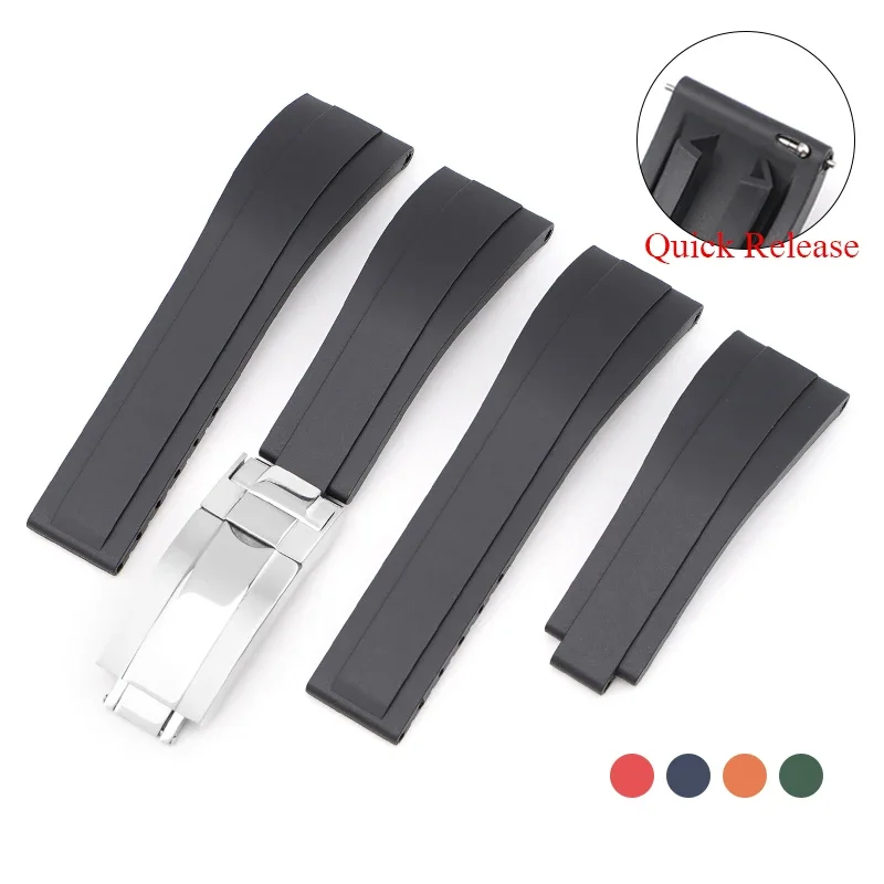 Cinturino In Gomma A Sgancio Rapido Per Rolex Green Per Water Ghost Per Gmt Daytona Submariner 20Mm Cinturino Impermeabile Bracciale 9X16Mm