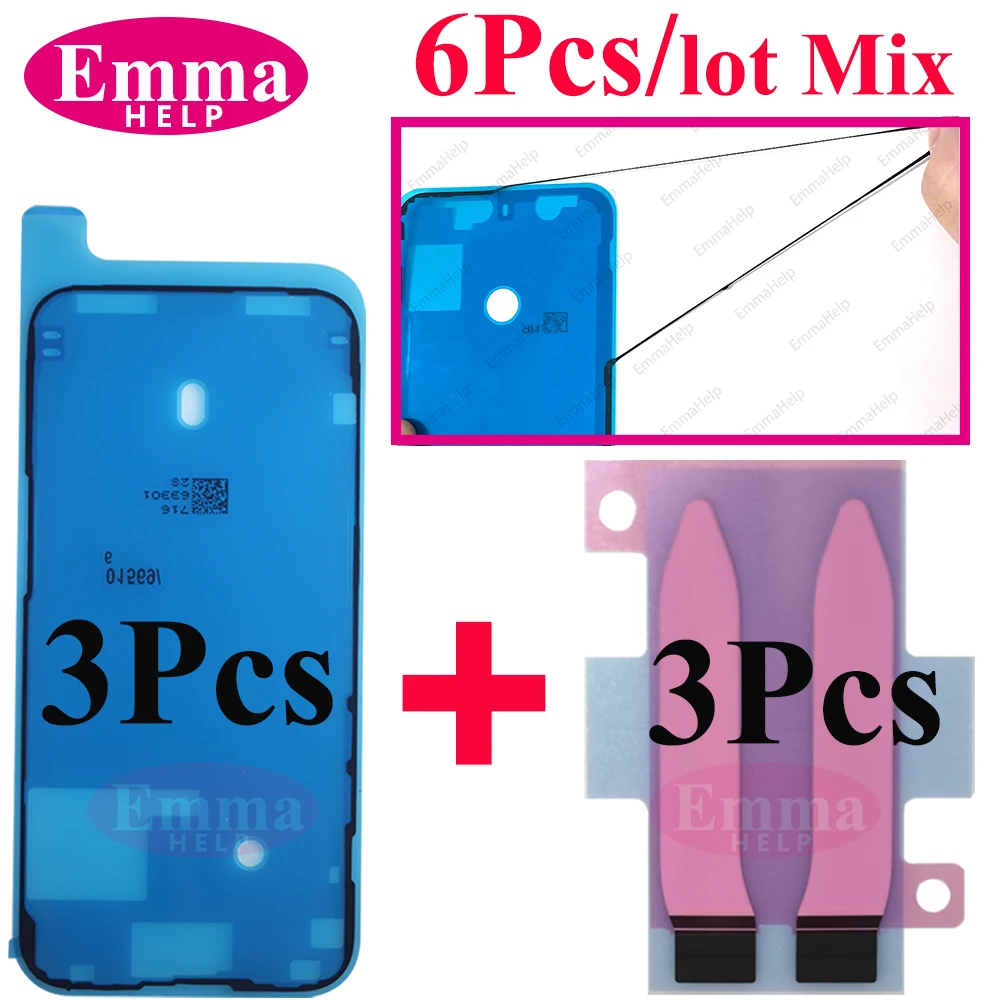 3 Kits d'adhésifs étanches pour écran LCD et colle de fixation de batterie pour iPhone 14 13 12 11 Pro Max Mini X XS XR 8 Plus