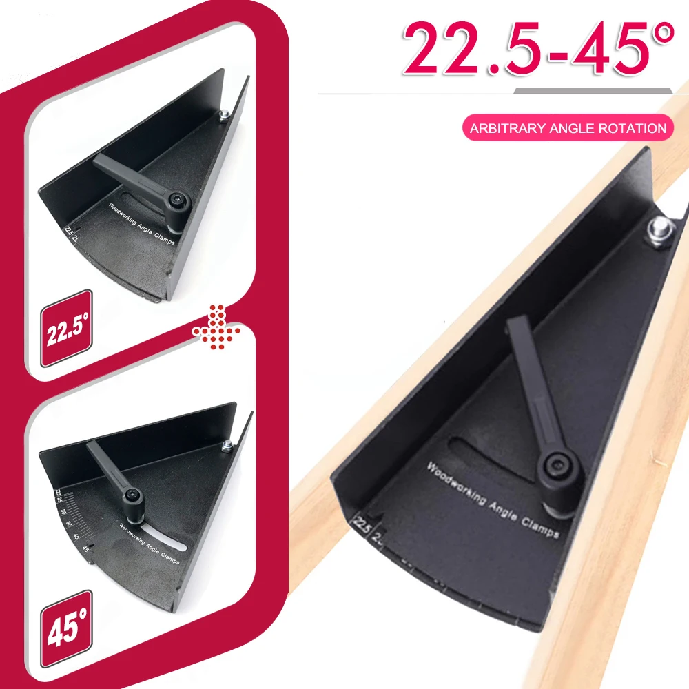 22.5&deg;-180&deg; Degree Adjustable Angle Finder Protractor Woodworking Angle Clamp Woodworking Stainless Steel Protractor