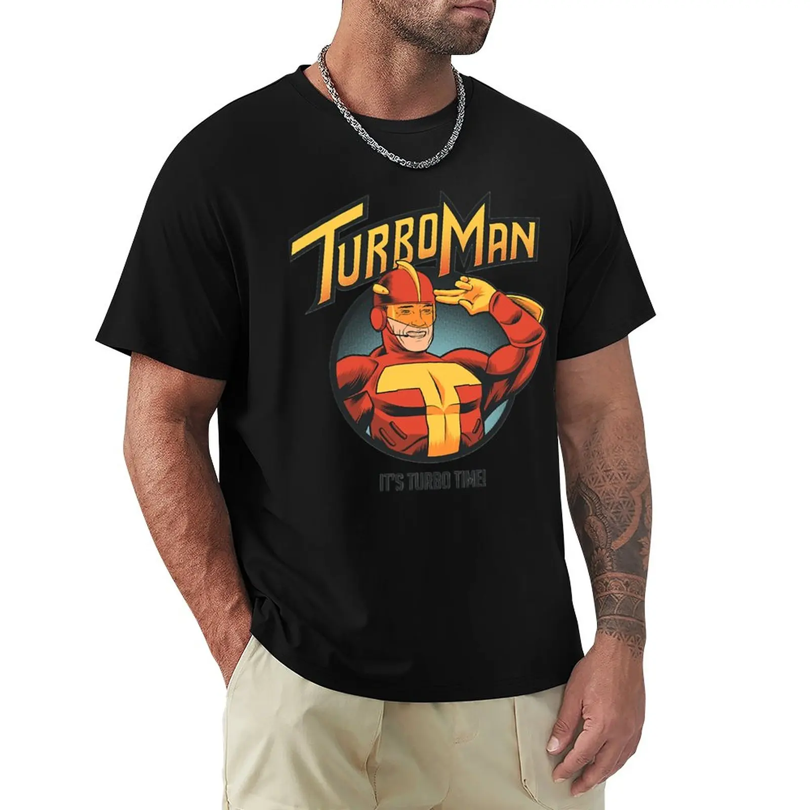 Divertente Turbomans T-Shirt Summer Top Graphics T Shirt Fruit Of The Loom Mens T-Shirt