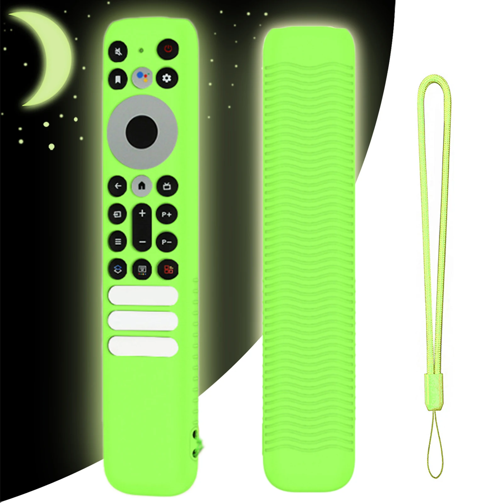 Silicone Remote Protective Case Cover Replacement Controller Sleeve With Lanyards For TCL RC902V FMR1 TV Remote Control