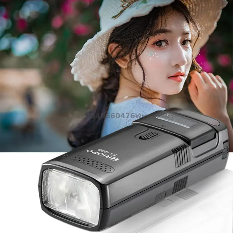 TRIOPO F1-200 Lithium Battery Flashlight Flash Outdoor Pocket Flash Light 2.4G TTL HSS 1/8000s Double Head 200Ws