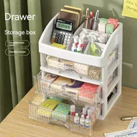 Desktop Storage Box Storage Drawer Hair Decoration Multi-layer Storage Cabinet Cosmetics Jewelry Box Stationery Multi-functional 1