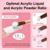 Coscelia Nail Starter Kit with 30ML Acrylic Liquid 3PCS Acrylic Powder for Quick Building Gel Polish Poly Nail Gel Extension 3