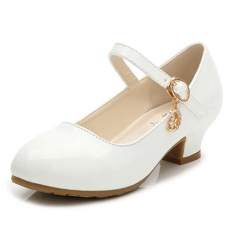 

Girl's Leather Shoes Princess Weddidng Shoe for Girls Sandals Children High Heel Kids Dance Party Shoes Zapatos Para Bebe Niña