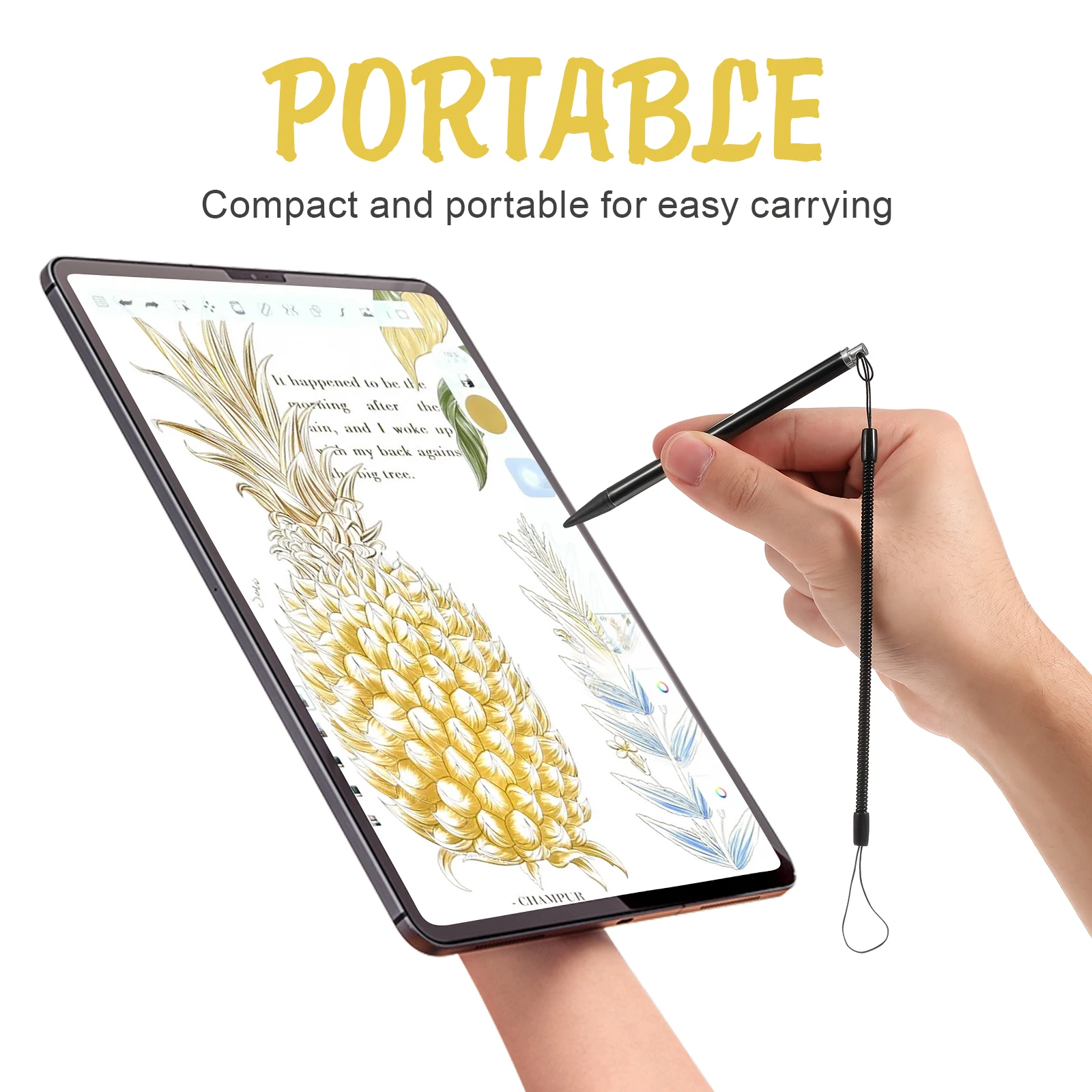 3pcs Stylus Pens Touch Screen Stylus Pen Phone Capacitive Tablet Mobile Phone Drawing Tablet Pens with Spring Rope stylus pen,touch screen stylus