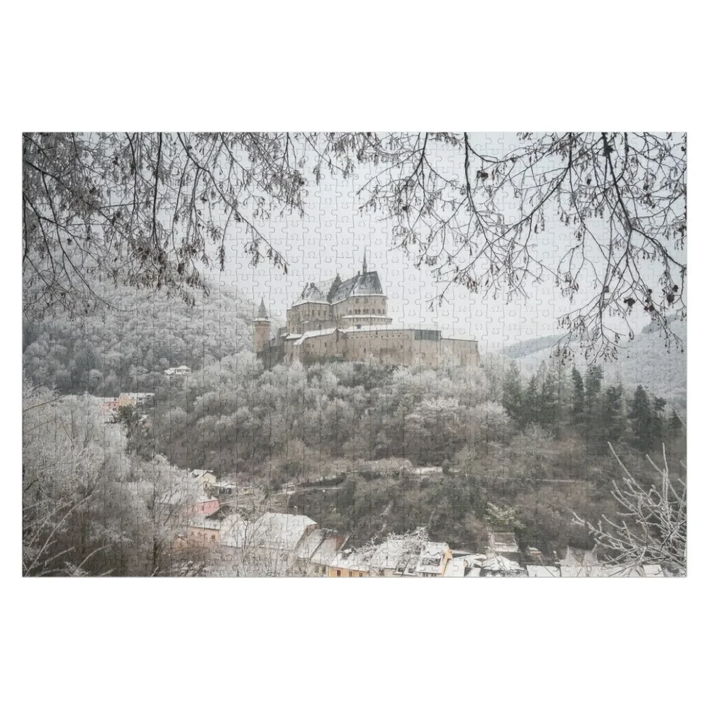 

Vianden castle under the snow Jigsaw Puzzle Wooden Adults Wood Name For Children Puzzle