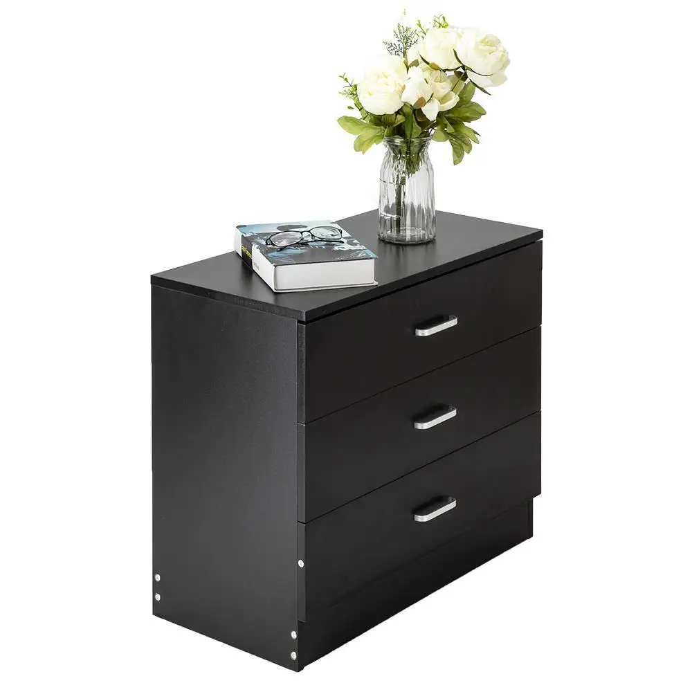 3-Drawer Dresser Chest Wood Bedroom Furniture Storage of Drawers for Small Space images - 6
