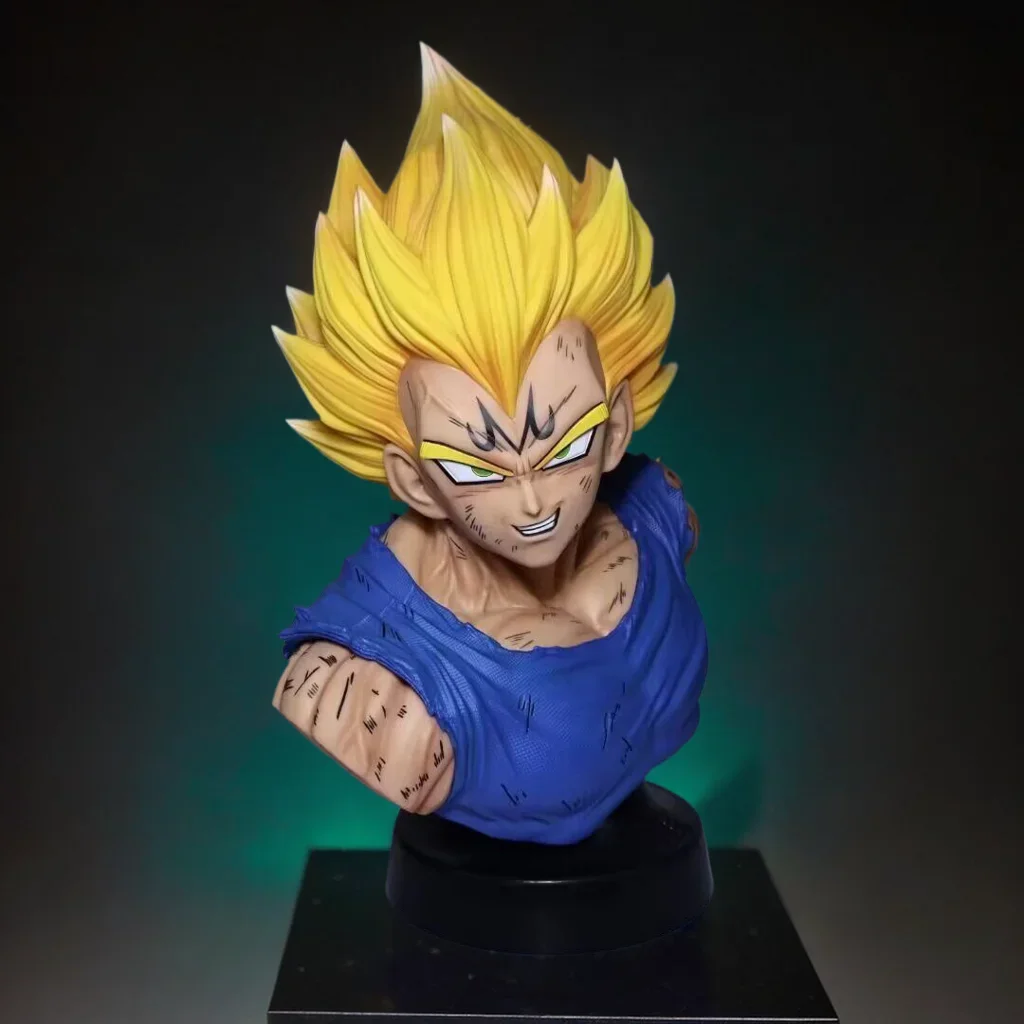 

36cm Anime Dragon Ball Gk Super Saiyan Vegeta Action Figure Vegeta Big Edition Bust Figure Model Pvc Collectible Toys Kids Gifts