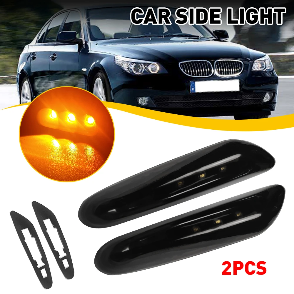 Auxito 2pcs Smoke Led Side Marker Turn Signal Lights Lamp For Bmw X3