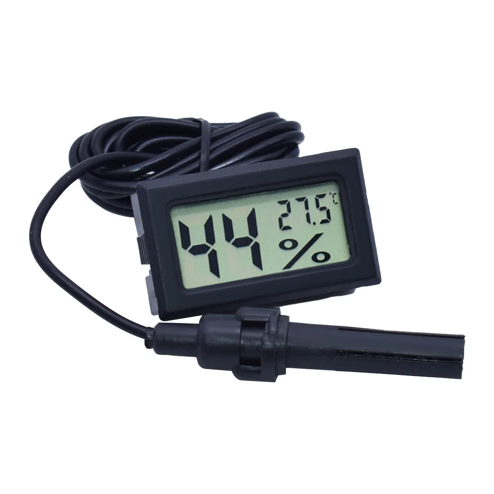 Digital Thermometer with Mini LCD Display and 1M Probe for Fridges, Freezers, and Aquariums