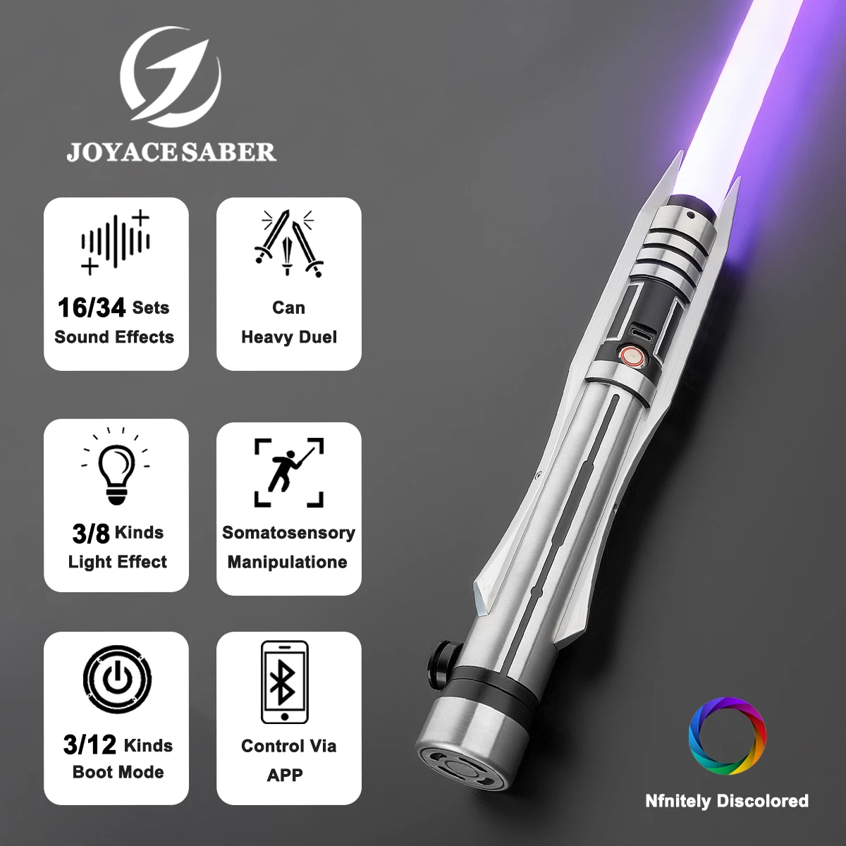 Joyacesaber Jedi Revan Lightsaber Heavy Dueling Pixel Light Saber Smooth Swing Xenopixel Laser Sword Cosplay Rgb Giocattoli Luminosi