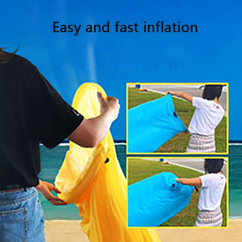 Lazy inflatable sofa Casual creative outdoor beach Lazy sleeping bag inflatable bed Portable air folding