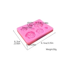 Floral Silicone Mold (Rectangle)