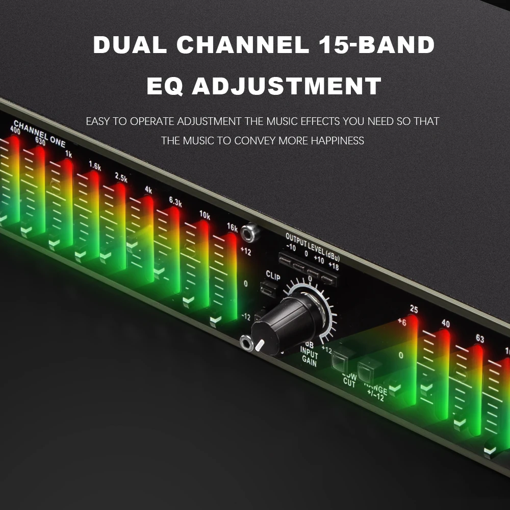 BMG 215sub Dual 31 Bands EQ Processador Graphic Equalizer Stereo Equaliser Audio EQ Professional Loudspeaker Management