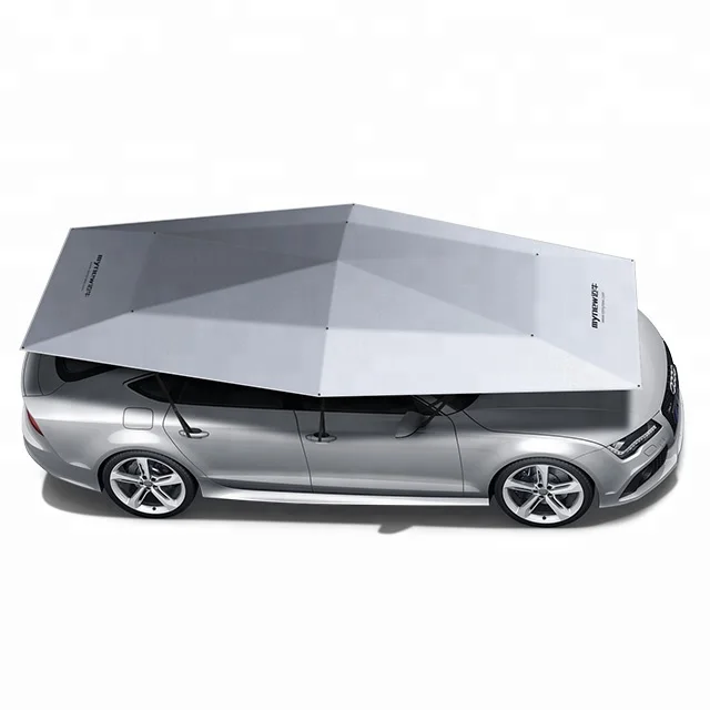 

Outdoor shelter canopy stretch car sunshade tent umbrella shade covering roof for outdoor uv protection with electric remote