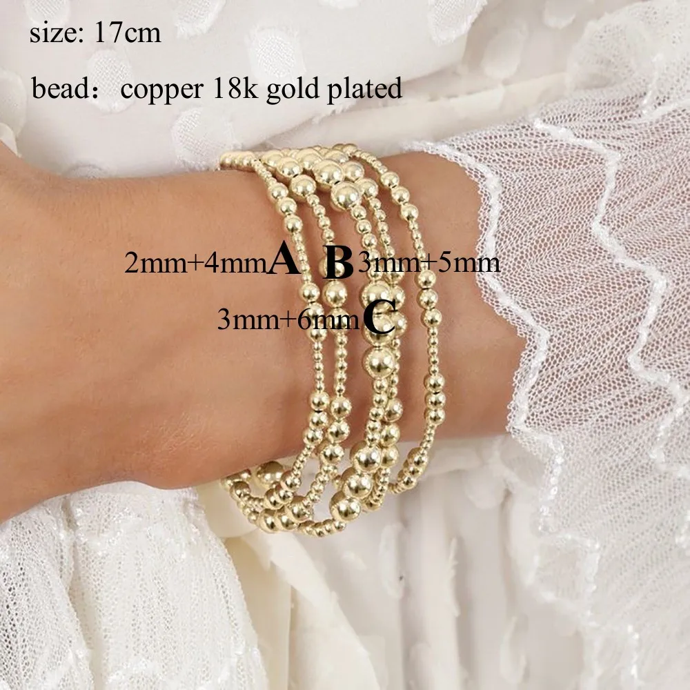 Golden Rose Rosary Bracelet (Women's Style) Detailed Product Specifications 2mm + 3mm + 4mm + 5mm + 6mm