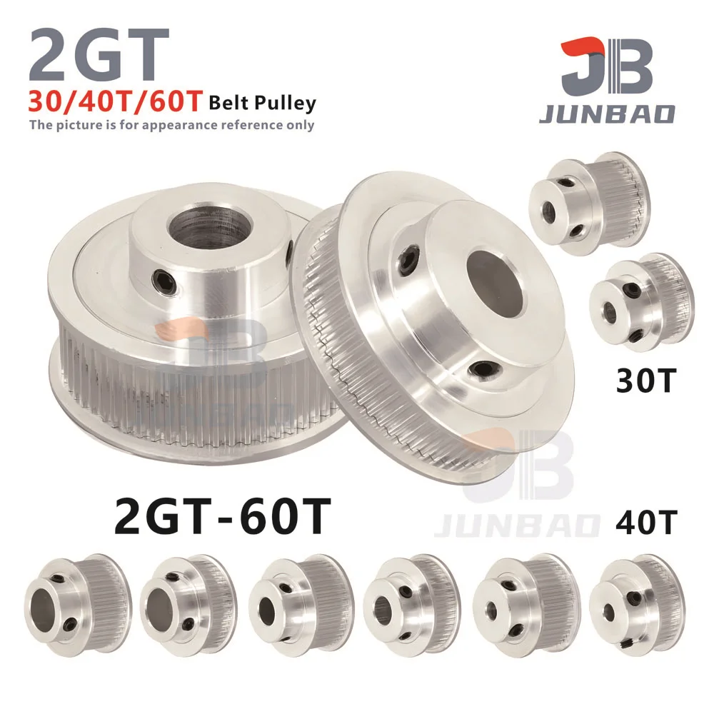 타이밍 벨트, 3D 프린터 부품, 2GT 30T 40T 60 톱니 벨트, 6 10 15mm 보어, 4mm-25mm G2M 동기 휠, VORON2.4 
