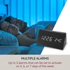 Digital Clock Wooden Sound Control LED Alarm Clock with Temperature USB/AAA Desktop Clocks Snooze Desperadoes Home Table Decor 4