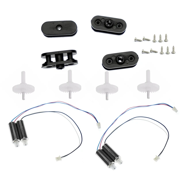 E58 RC Drone Spare Parts Propeller Blade Clip Protection Guards Landing Skid Main Gears Motor Arm with Motor Blade Accessories - Set ss
