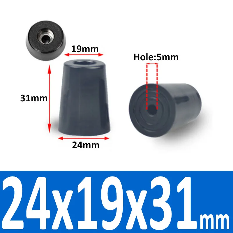 Black Synthetic Rubber Non-Slip Table Foot Pads with Gasket for Furniture and Speakers (4/8/10/20 Pcs)