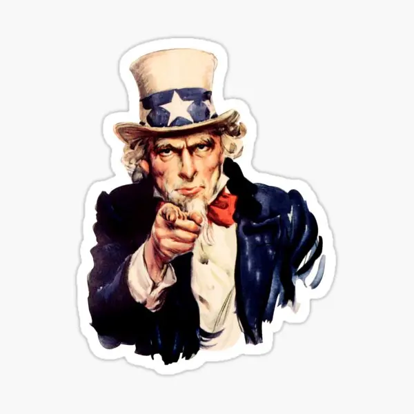 

Uncle Sam 5PCS Stickers for Decor Stickers Water Bottles Funny Decorations Anime Bumper Car Art Kid Room Background