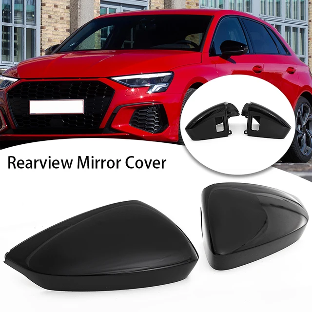 アウディAUDI 8V A3/S3 用カーボン製 交換式 ミラーカバー 左右セット ◇アウディ 8V A3 S3 RS3 RSタイプ ダクト付 カーボンボンネット
