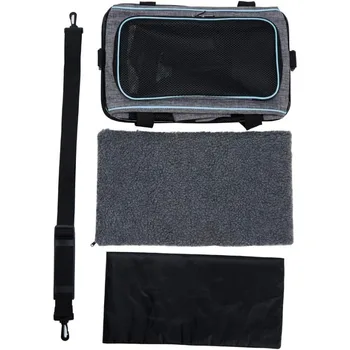 Vceoa 17.5x11x11 Inches Cat, Dog Carrier for Pets Up to 16 Lbs, Soft-Sided Cat Bag Animal Carriers Travel Puppy Carry As a Toy 6