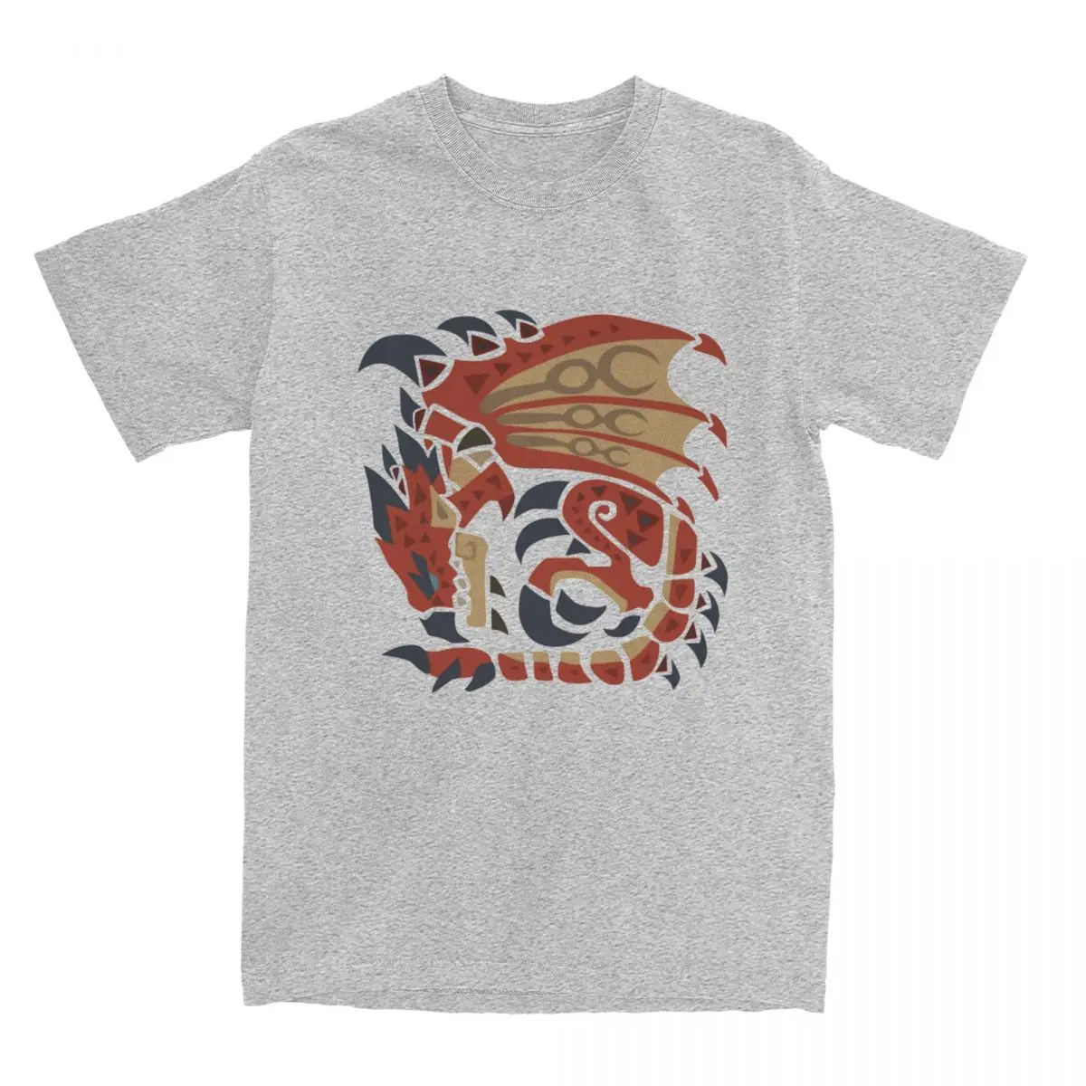 Rathalos Aesthetic Summer Cotton Fashion Tee - Men's Short-Sleeve Custom Design T-Shirt