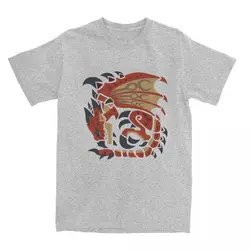 Rathalos Aesthetic Summer Cotton Fashion Tee - Men's Short - Sleeve Custom Design T - Shirt - S (GRAY)
