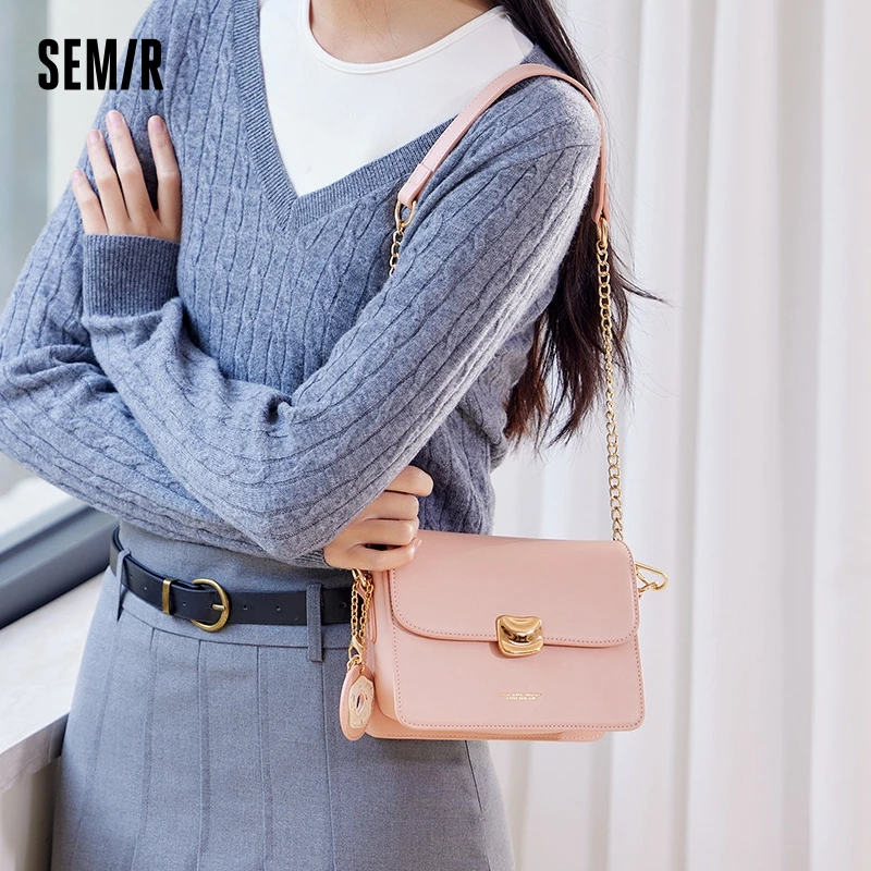Semir Mini Square Bag Women Summer New Gentle Sweet Donut Shoulder Bag Sweet and Fresh Crossbody