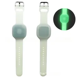 All - in - One Silicone Watchband with Concealed GPS Tracker Holder (Fluorescent green)