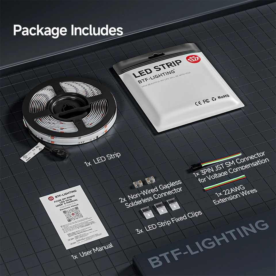 WS2814 RGBW IC FCOB COB LED Strip 896LEDs/m Hoge Dichtheid DC24V 12mm RGB NW (Natuurlijk Wit) Dimbaar Droomkleur Licht Strip IP30 Niet Waterdicht voor Interieur Decoratie