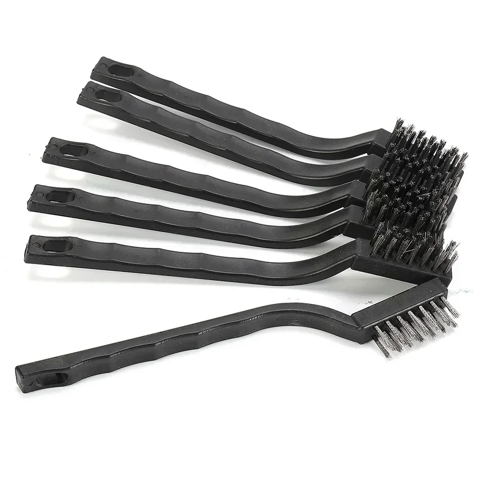 6pcs Clening Wire Brushes Stainless Steel DIY Paint Rust Remover Removal Cleaning Polishing Detail Metal Brushes