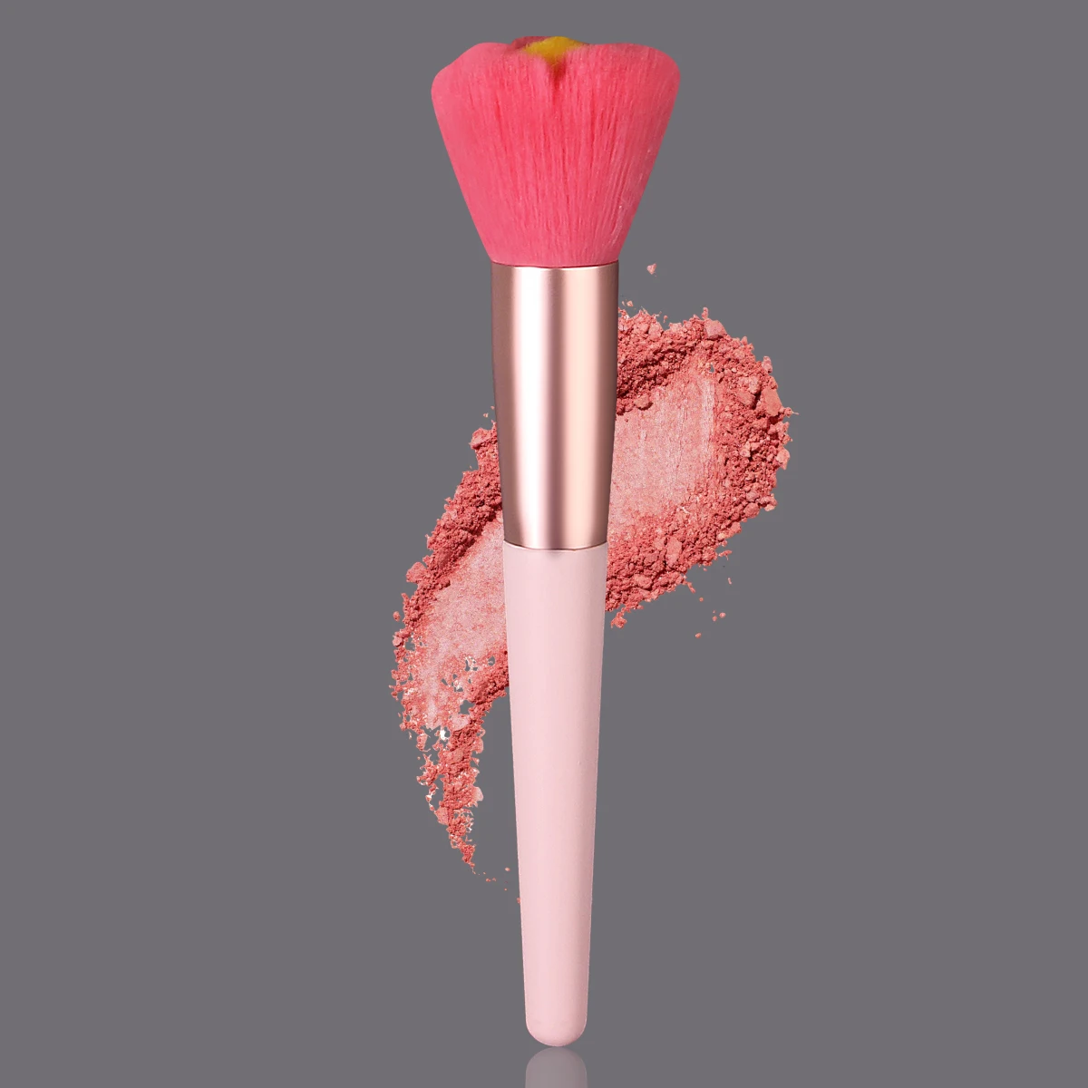 불규칙한 모양의 꽃 부드러운 나무 손잡이 메이크업 브러쉬, 파우더 브러쉬, 블..